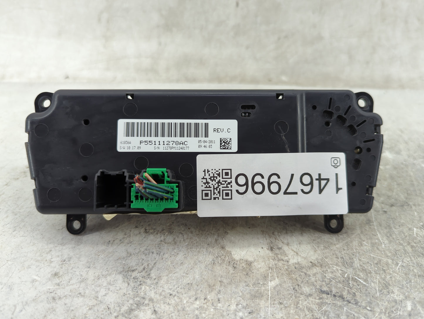 2011-2012 Dodge Caliber Climate Control Module Temperature AC/Heater Replacement P/N:P55111278AC 55111278AC Fits OEM Used Au