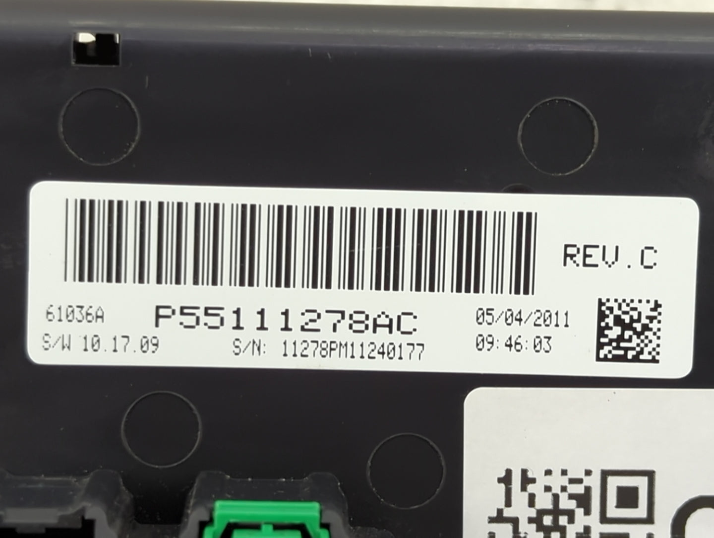 2011-2012 Dodge Caliber Climate Control Module Temperature AC/Heater Replacement P/N:P55111278AC 55111278AC Fits OEM Used Au