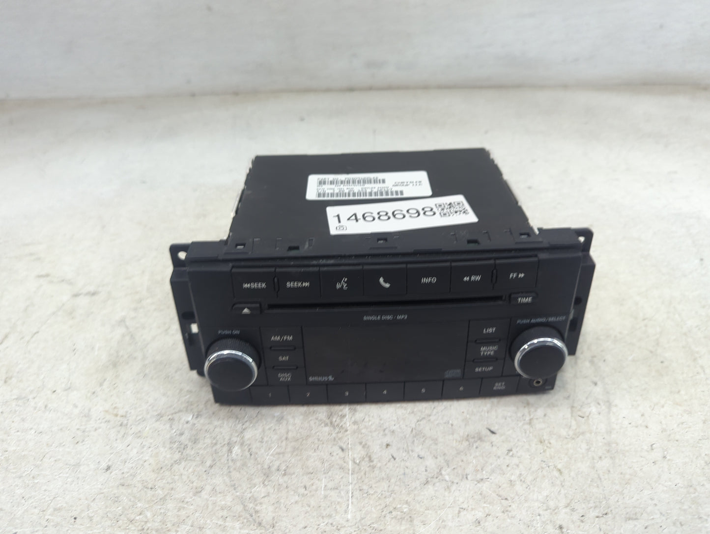 2011-2012 Dodge Caliber Radio AM FM Cd Player Receiver Replacement P/N:P05091226AD SPNP05091226AD Fits Fits 2011 2012 2013 2