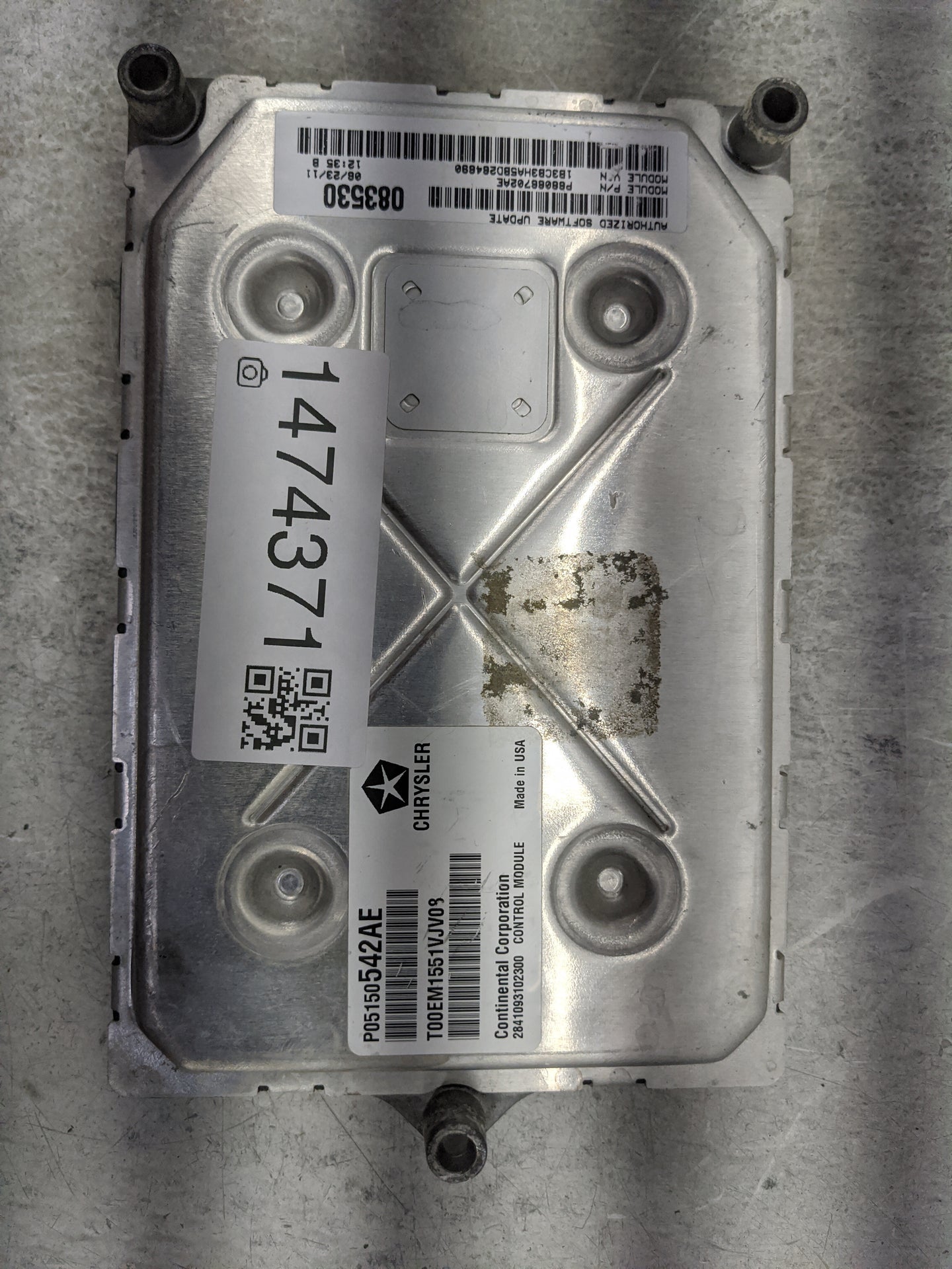 2011-2012 Dodge Caliber PCM Engine Control Computer ECU ECM PCU OEM P/N:P05150542AE T00EM1551VJV03, 05150542AE Fits Fits 201