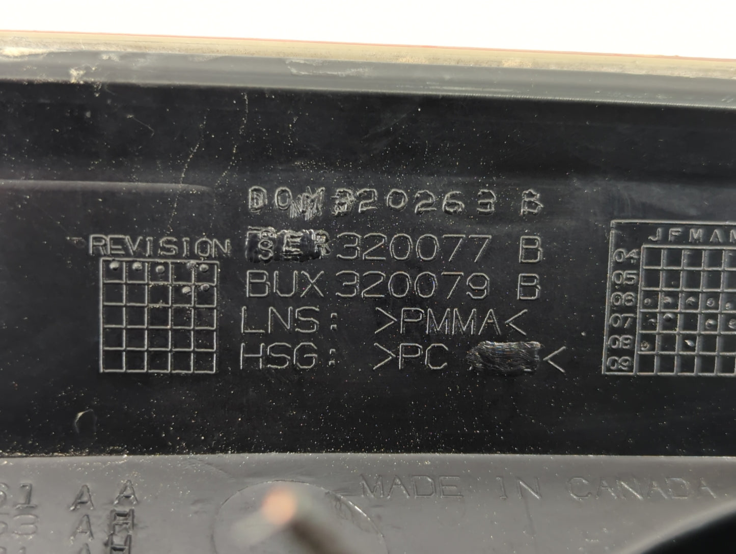 2008-2012 Dodge Caliber Tail Light Assembly Driver Left OEM P/N:5160361 AA 5303881 AH Fits Fits 2008 2009 2010 2011 2012 OEM