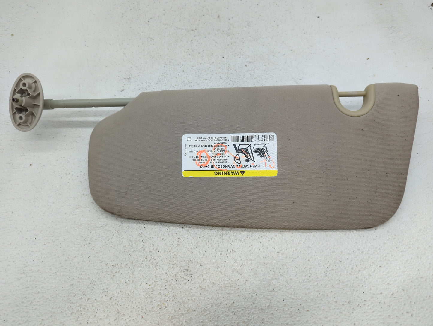 2009-2012 Dodge Caliber Sun Visor Shade Replacement Passenger Right Mirror Fits Fits 2009 2010 2011 2012 OEM Used Auto Parts
