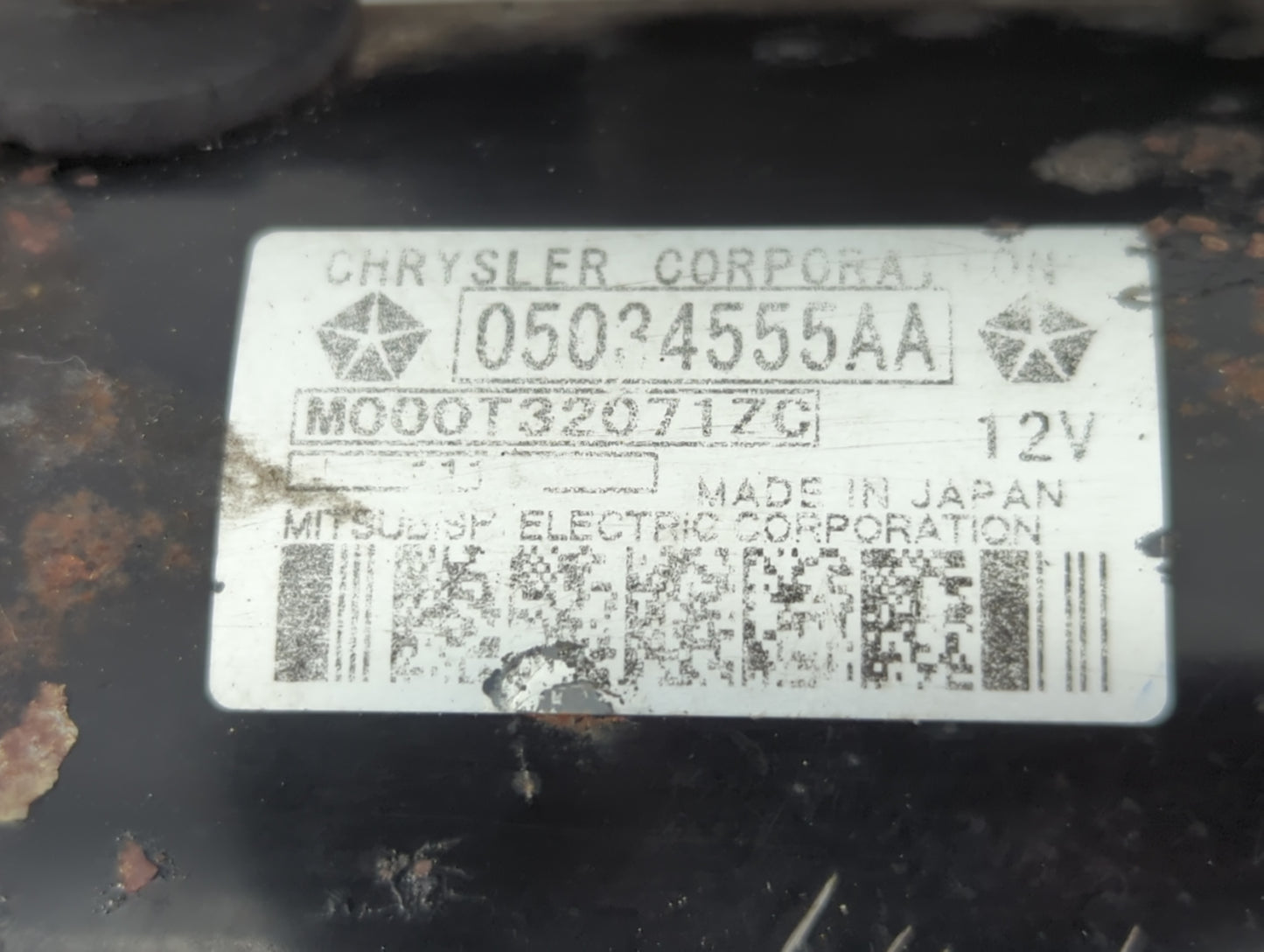 2007-2012 Dodge Caliber Car Starter Motor Solenoid OEM P/N:05034555AA Fits OEM Used Auto Parts - Oemusedautoparts1.com
