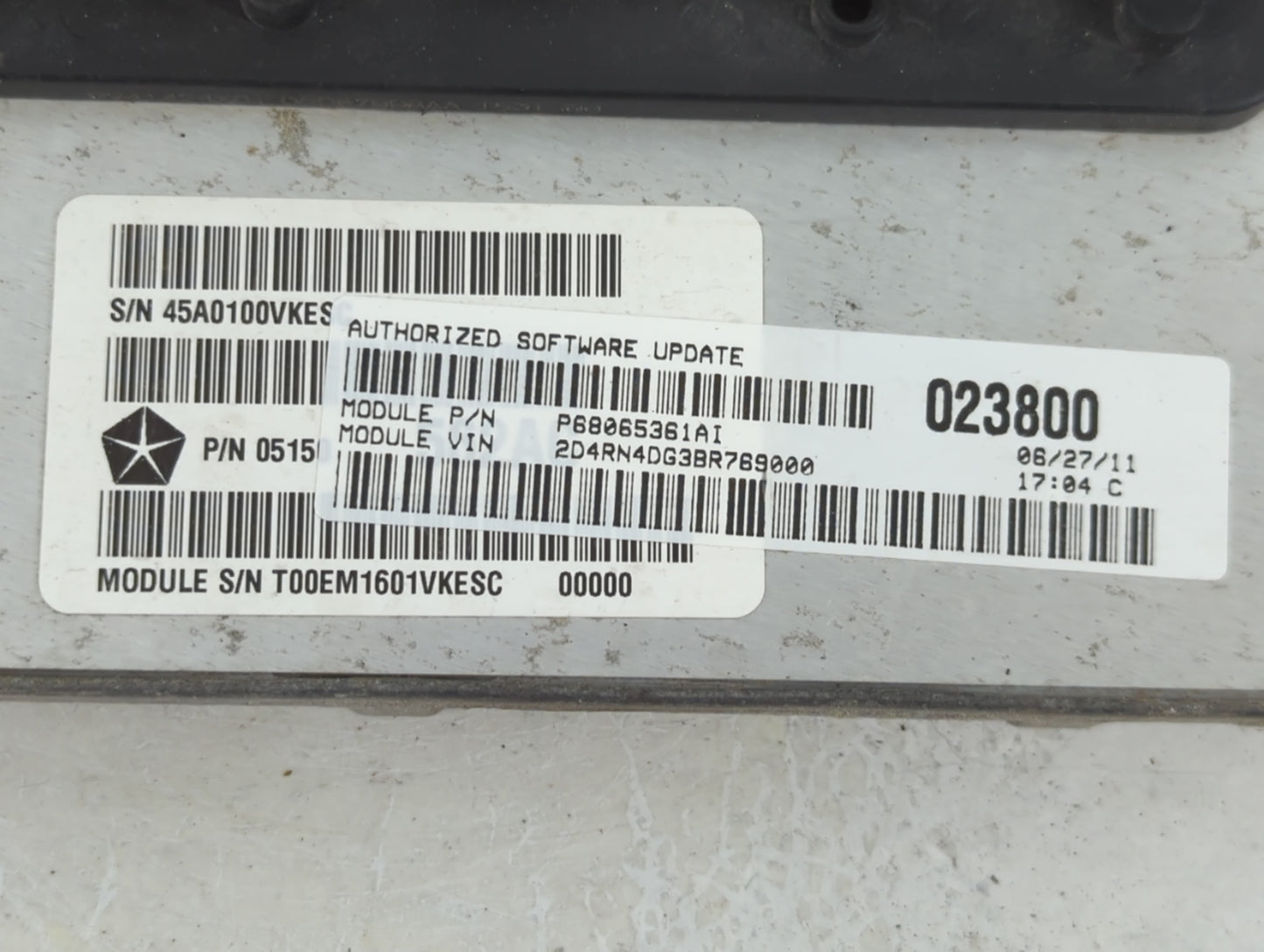 2011 Dodge Caravan PCM Engine Control Computer ECU ECM PCU OEM P/N:P68065361AI Fits OEM Used Auto Parts - Oemusedautoparts1.