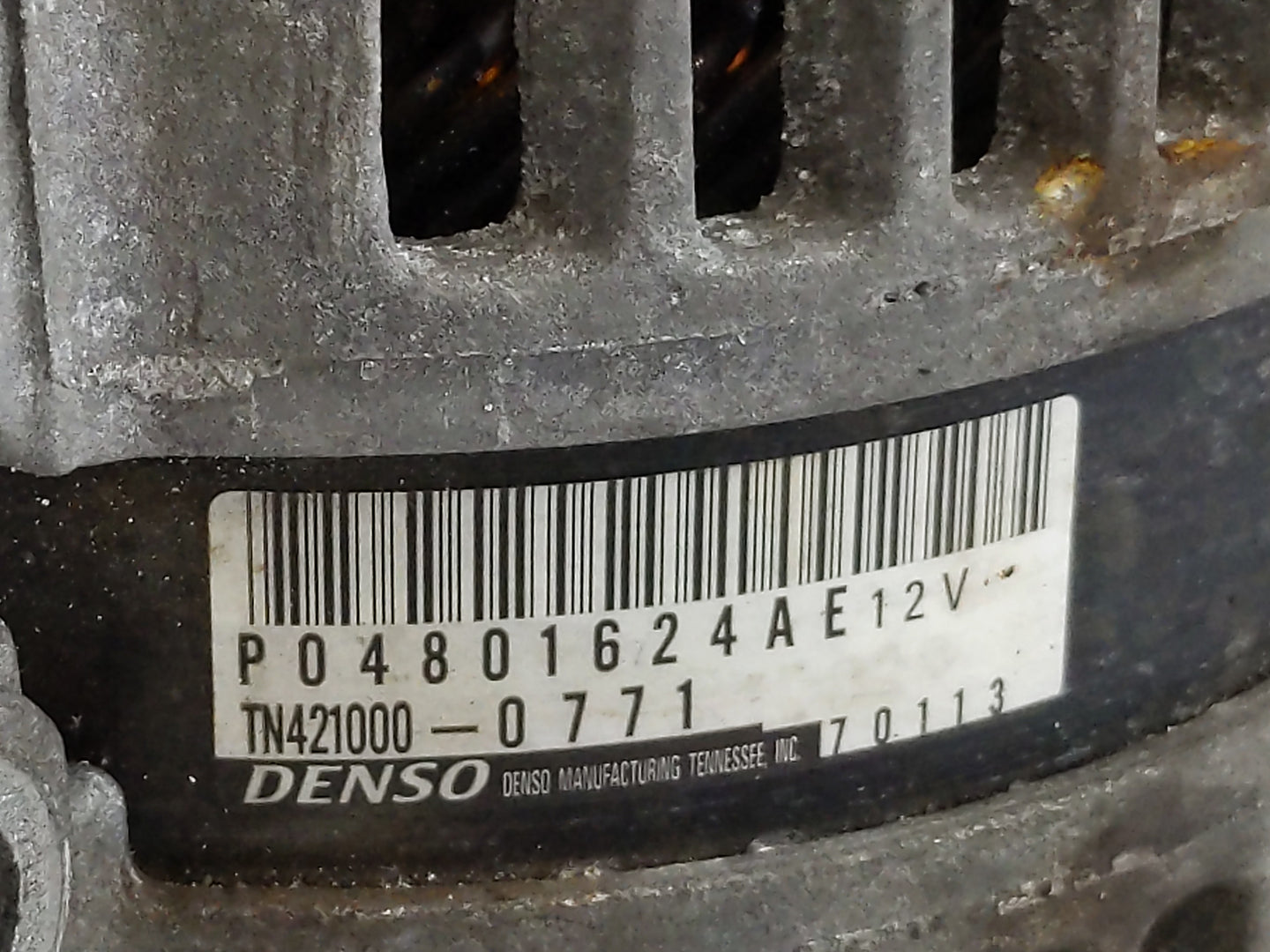 2011 Dodge Caravan Alternator Replacement Generator Charging Assembly Engine OEM P/N:P04801624AE Fits OEM Used Auto Parts - 