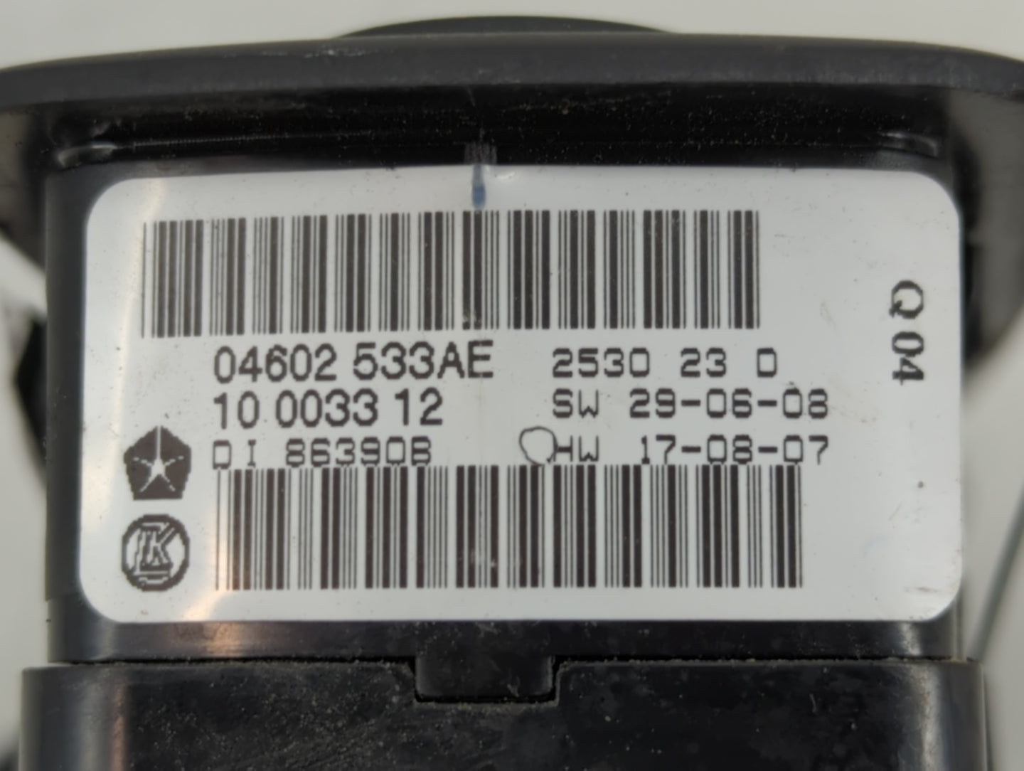 2011 Dodge Caravan Master Power Window Switch Replacement Driver Side Left P/N:04602 533AE Fits Fits 2008 2009 2010 OEM Used