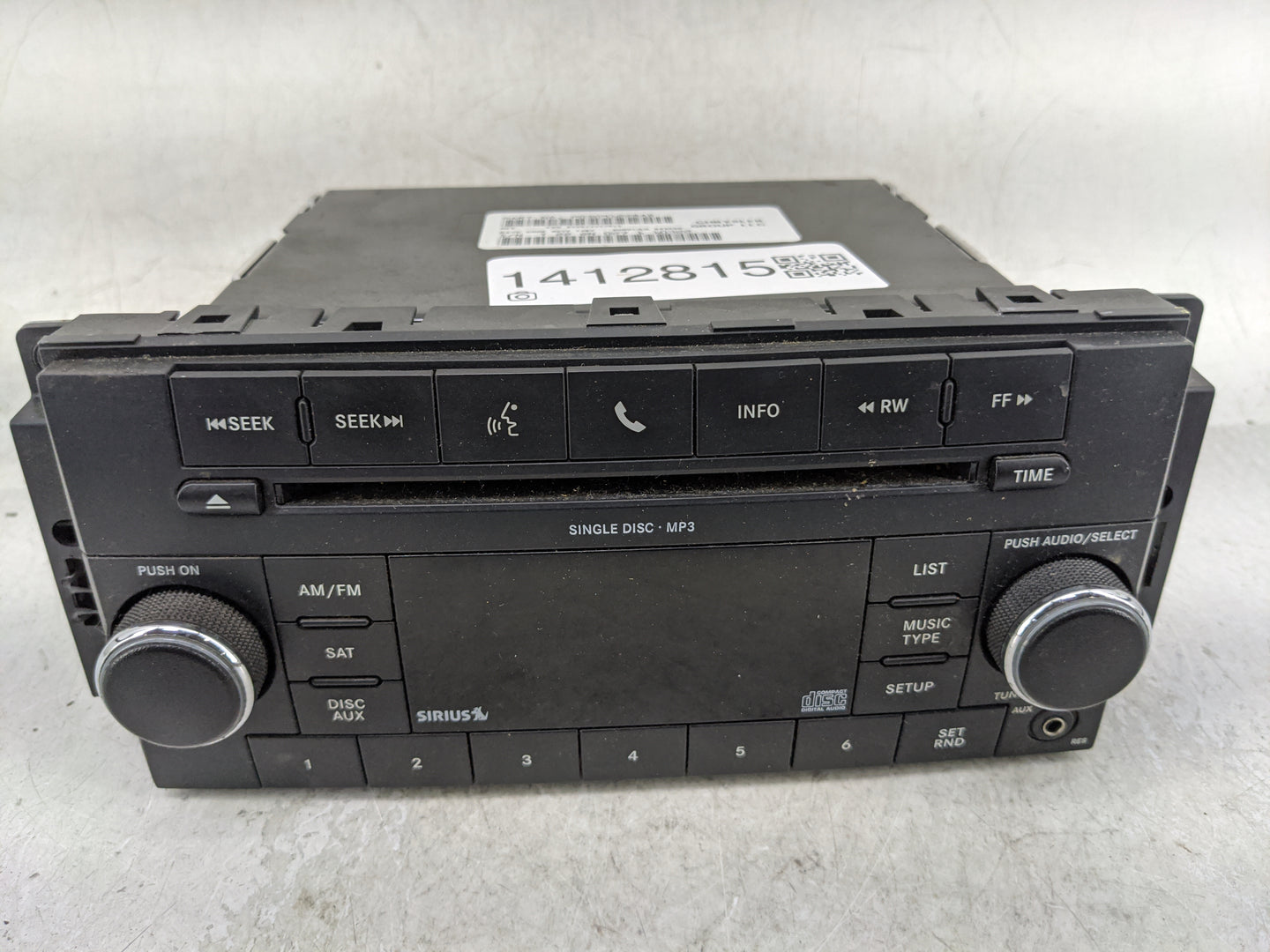 2011 Dodge Caravan Radio AM FM Cd Player Receiver Replacement P/N:05091228AD Fits Fits 2008 2009 2010 OEM Used Auto Parts - 
