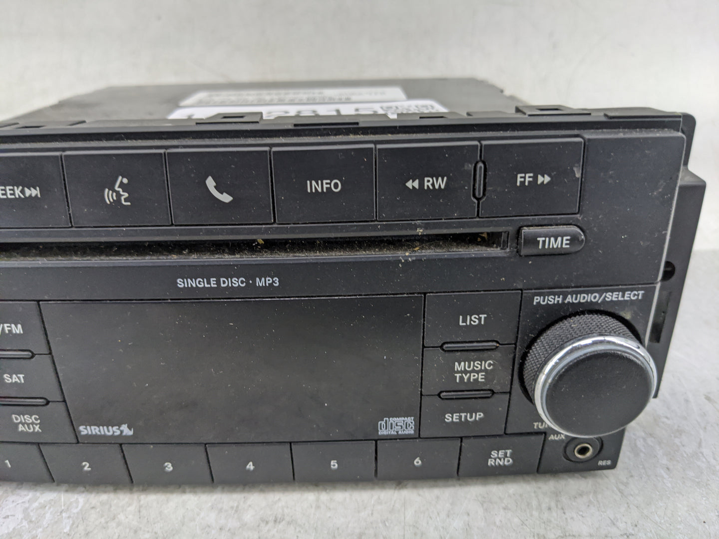 2011 Dodge Caravan Radio AM FM Cd Player Receiver Replacement P/N:05091228AD Fits Fits 2008 2009 2010 OEM Used Auto Parts - 