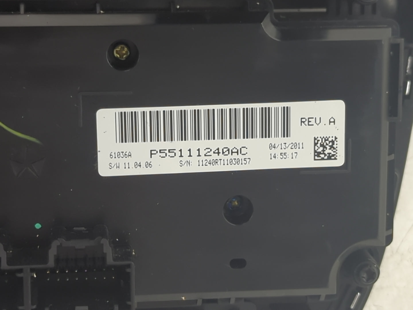 2011 Dodge Caravan Climate Control Module Temperature AC/Heater Replacement P/N:P55111240AC Fits OEM Used Auto Parts - Oemus