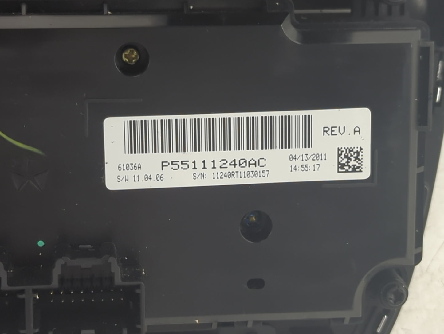 2011 Dodge Caravan Climate Control Module Temperature AC/Heater Replacement P/N:P55111240AC Fits OEM Used Auto Parts - Oemus