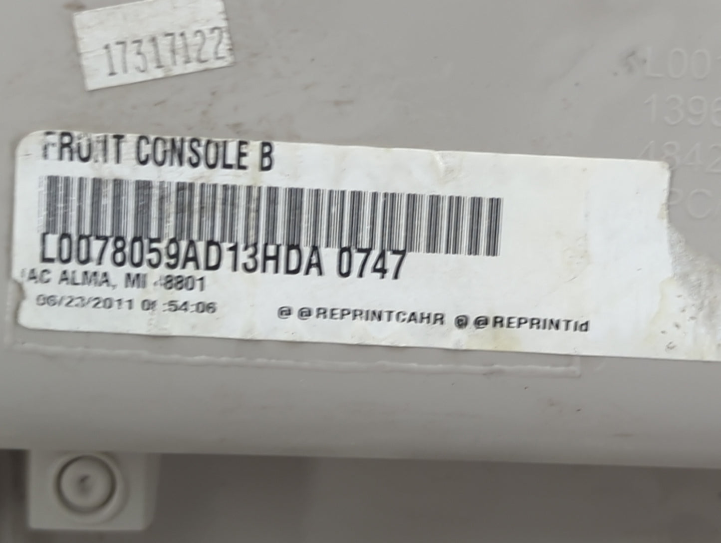 2011 Dodge Caravan Overhead Roof Console - Oemusedautoparts1.com