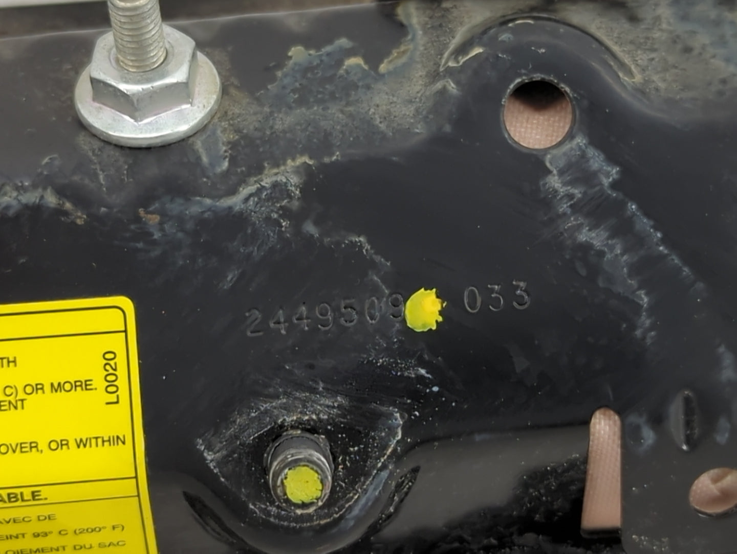 2011 Dodge Caravan Air Bag Driver Left Knee OEM P/N:TDKIT1241B2446 2449509 Fits OEM Used Auto Parts - Oemusedautoparts1.com