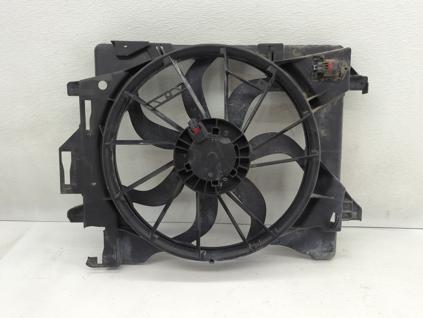 Dodge Caravan Left Radiator Fan Motor Assembly Black - Oemusedautoparts1.com