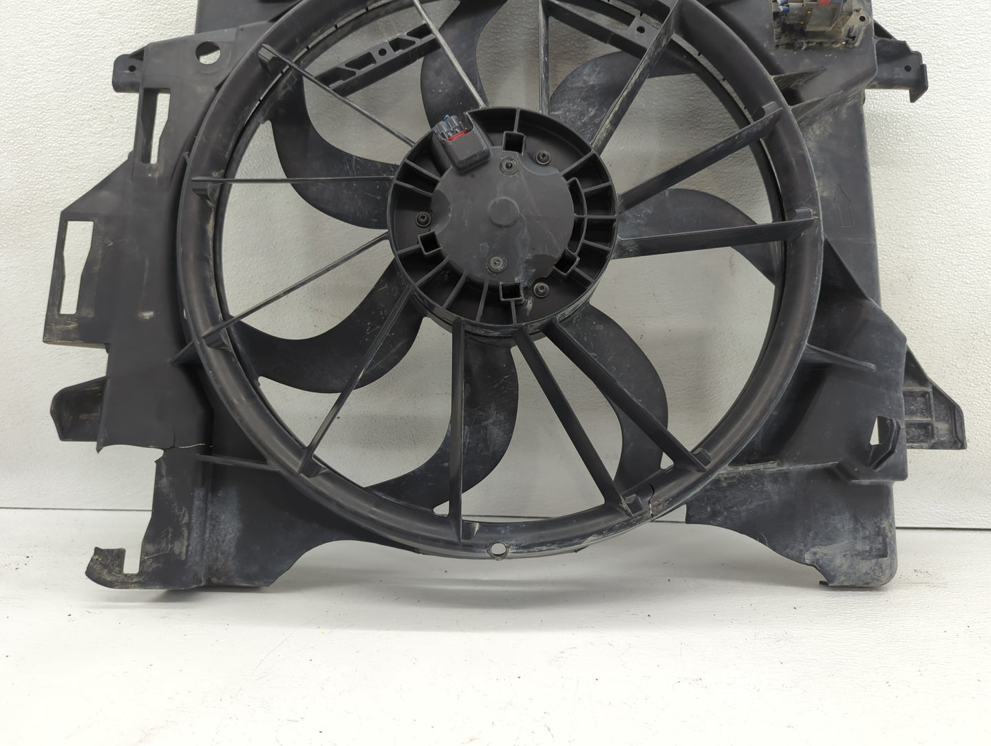 Dodge Caravan Left Radiator Fan Motor Assembly Black - Oemusedautoparts1.com