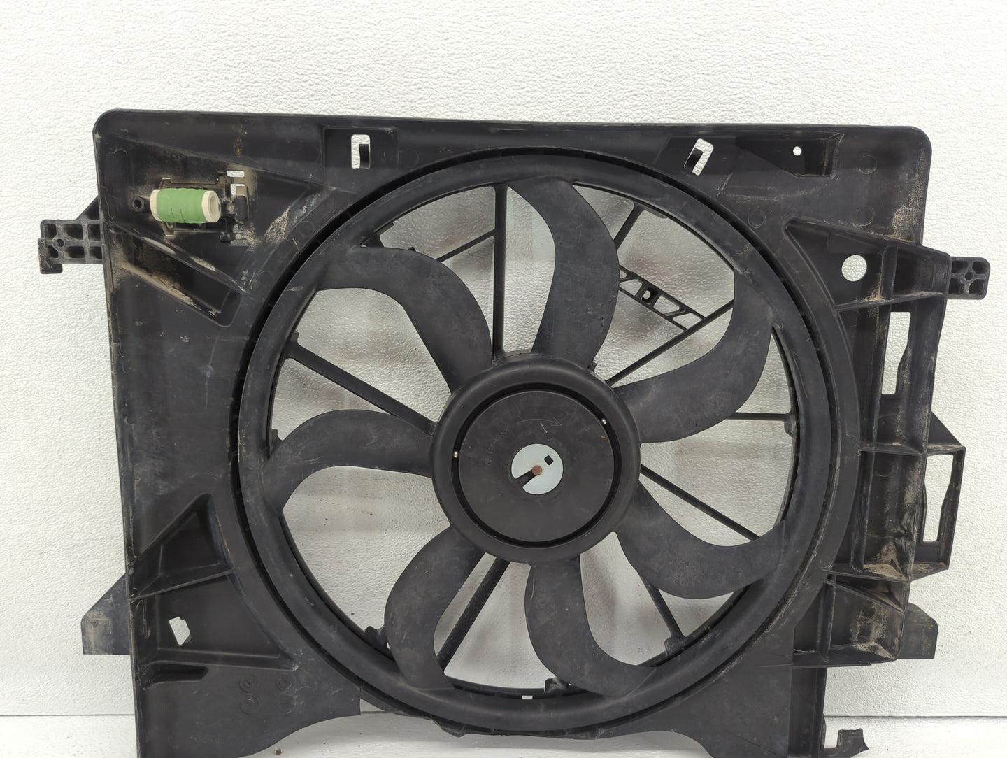 Dodge Caravan Left Radiator Fan Motor Assembly Black - Oemusedautoparts1.com