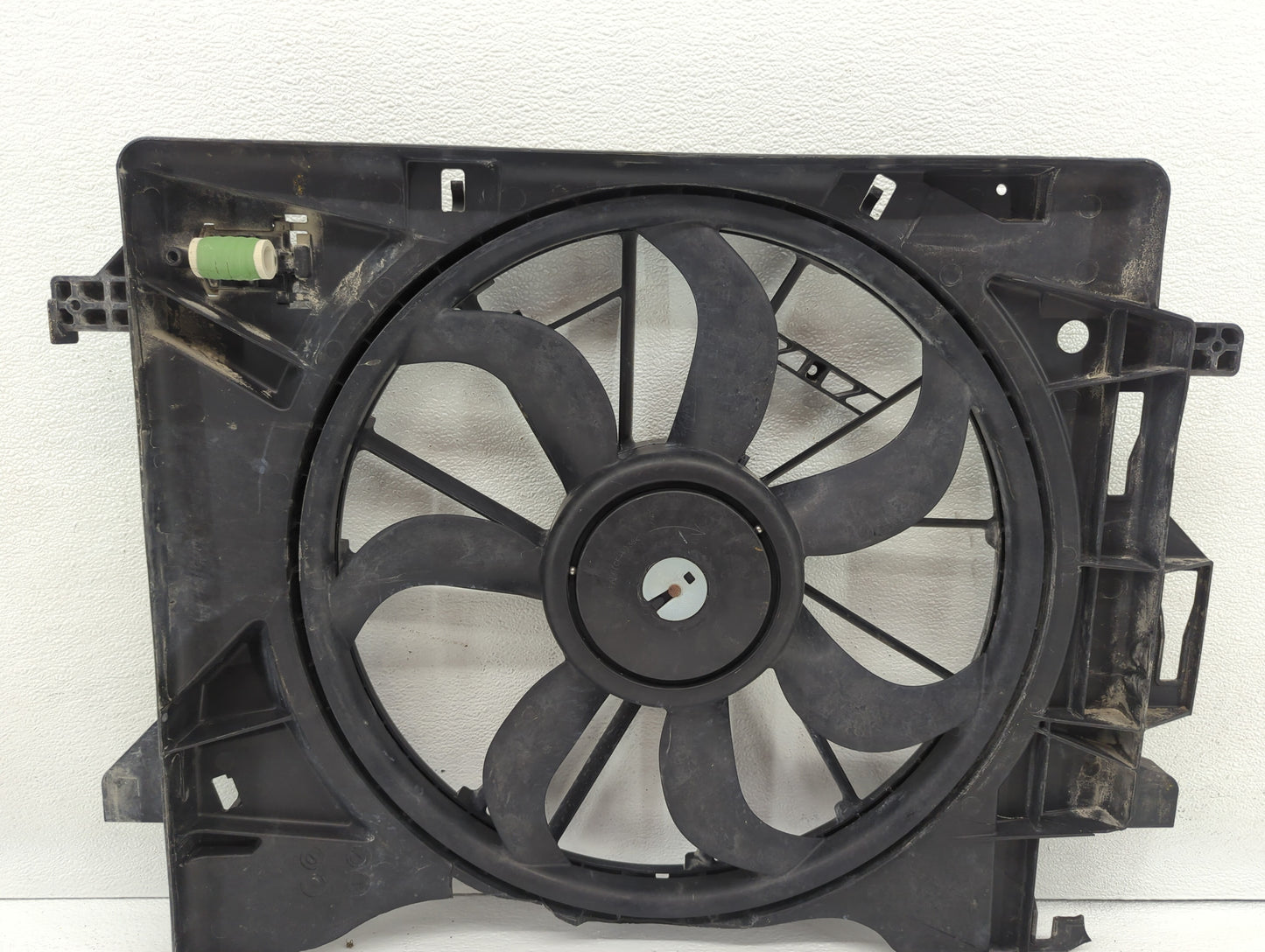Dodge Caravan Left Radiator Fan Motor Assembly Black - Oemusedautoparts1.com