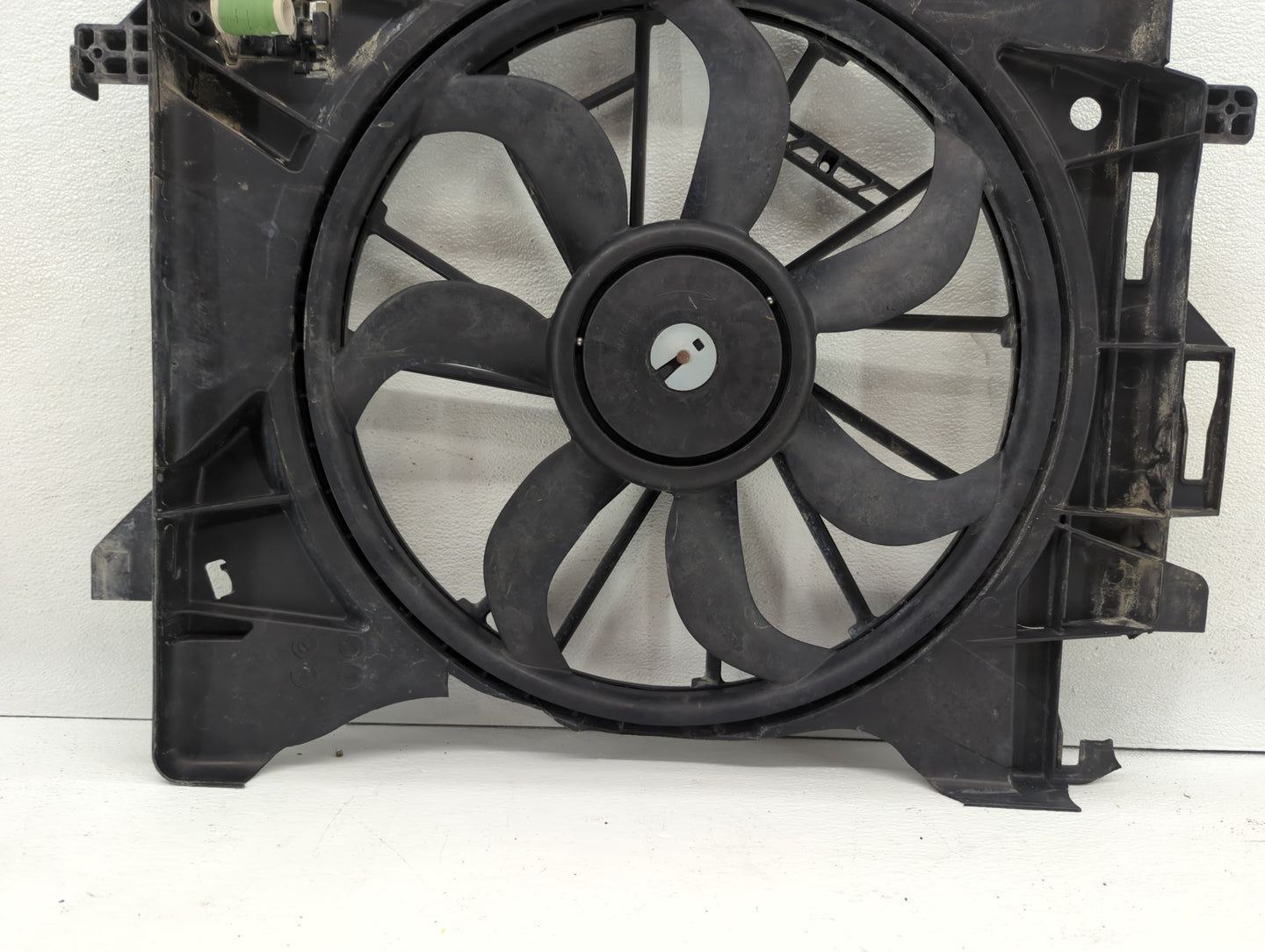 Dodge Caravan Left Radiator Fan Motor Assembly Black - Oemusedautoparts1.com