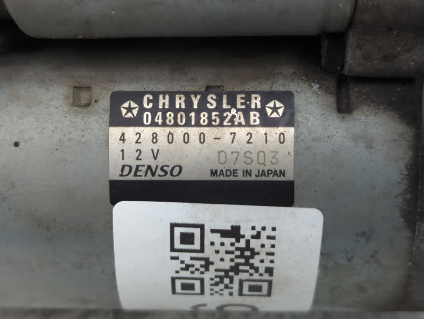 2011-2016 Dodge Challenger Car Starter Motor Solenoid OEM P/N:04801852AB Fits Fits 2011 2012 2013 2014 2015 2016 OEM Used Au