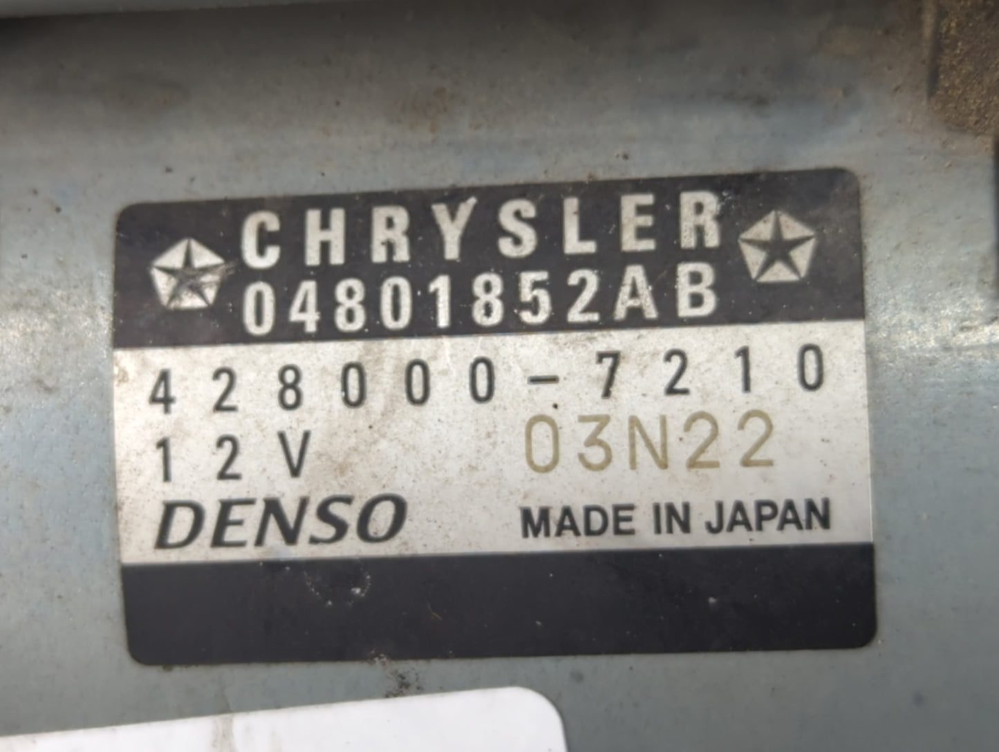 2011-2016 Dodge Challenger Car Starter Motor Solenoid OEM P/N:428000-7210 04801852AB Fits Fits 2011 2012 2013 2014 2015 2016