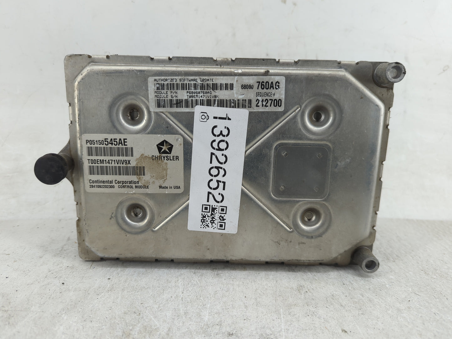 2011 Dodge Charger PCM Engine Control Computer ECU ECM PCU OEM P/N:P05150545AE Fits OEM Used Auto Parts - Oemusedautoparts1.