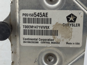 2011 Dodge Charger PCM Engine Control Computer ECU ECM PCU OEM P/N:P05150545AE Fits OEM Used Auto Parts