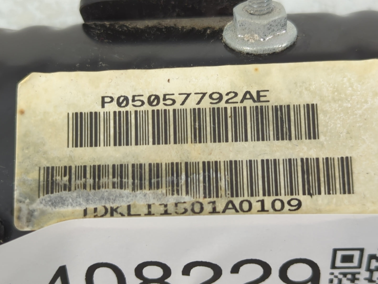 2011-2014 Dodge Charger Air Bag Driver Left Knee OEM P/N:5057792AE Fits Fits 2011 2012 2013 2014 OEM Used Auto Parts - Oemus
