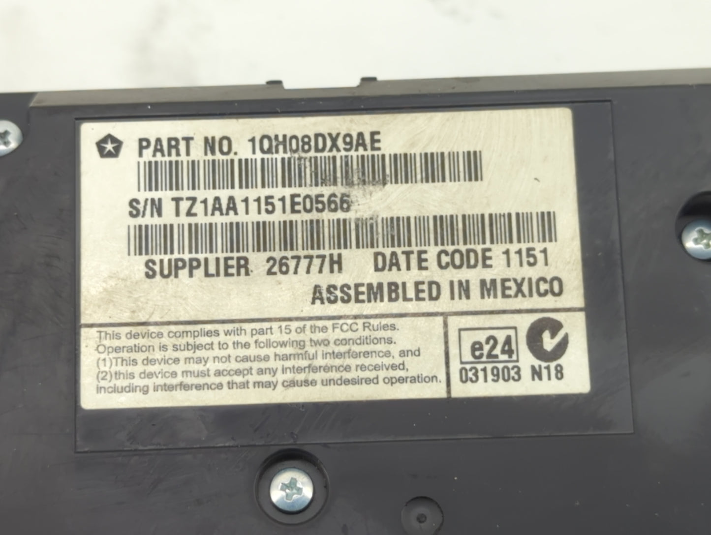 2011-2014 Dodge Charger Climate Control Module Temperature AC/Heater Replacement P/N:1QH08DX9AE Fits Fits 2011 2012 2013 201