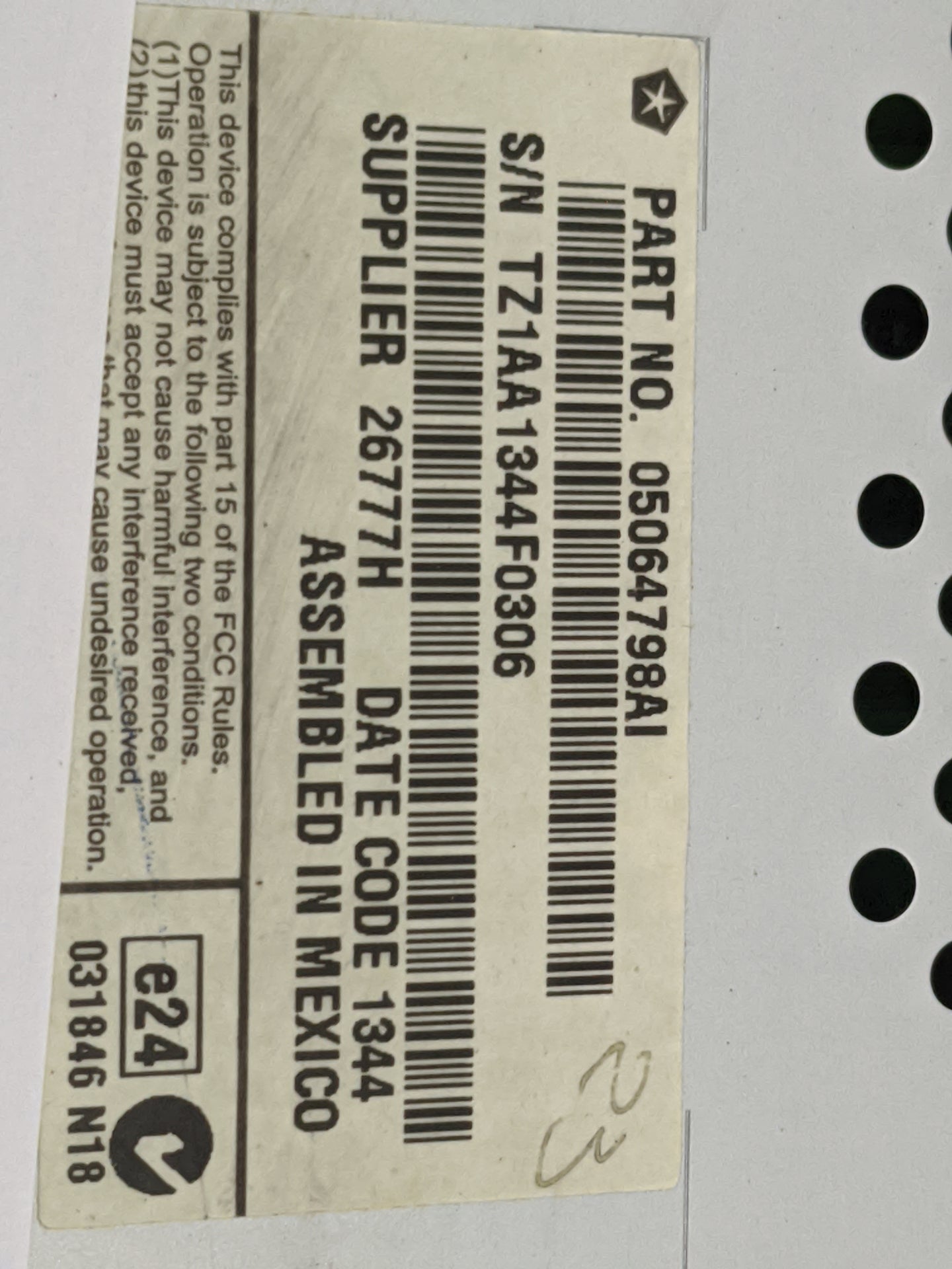 2011-2014 Dodge Charger Information Display Screen 1479756 - Oemusedautoparts1.com