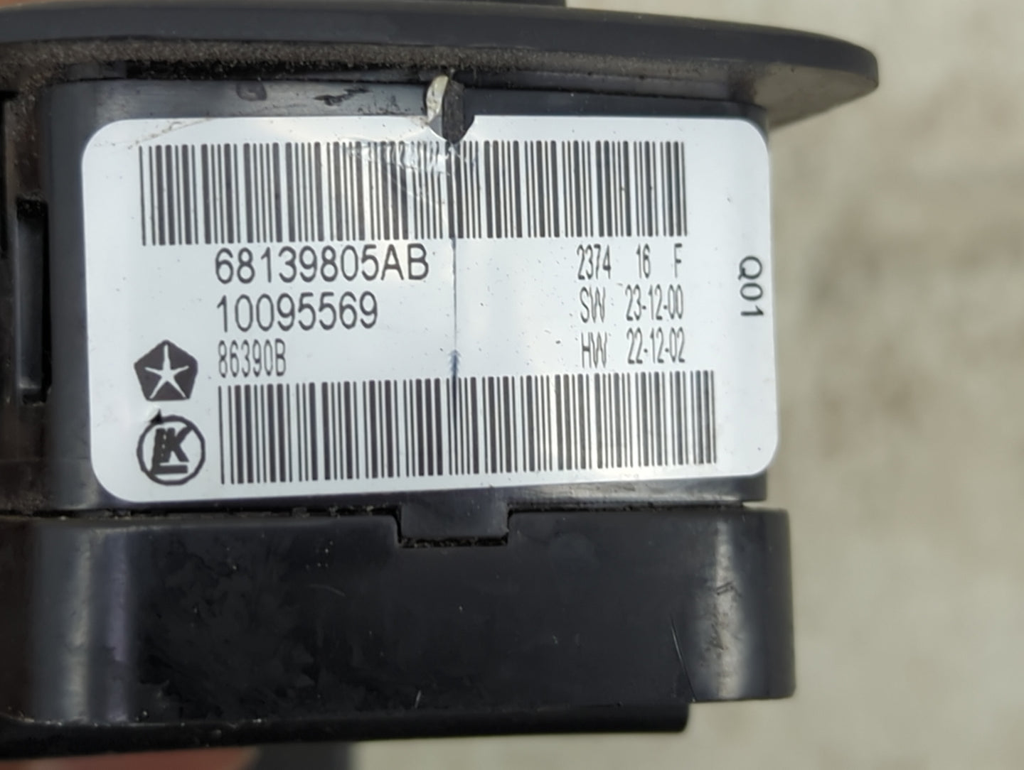 2011-2014 Dodge Charger Master Power Window Switch Replacement Driver Side Left P/N:68139805AB 10095569 Fits OEM Used Auto P