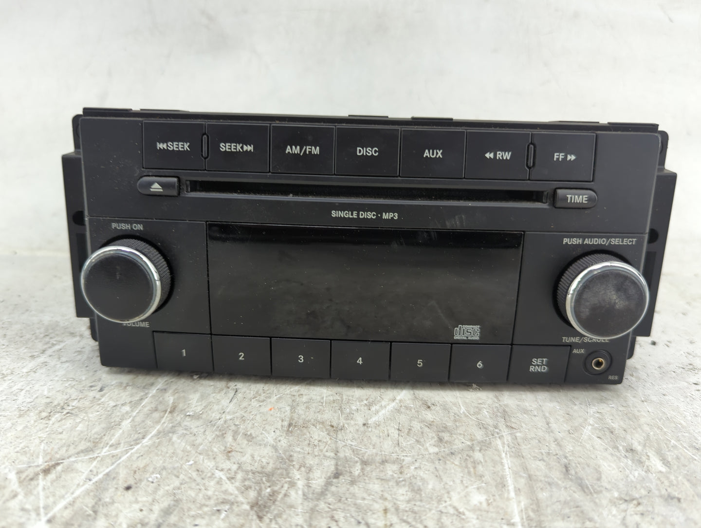 2011 Dodge Dakota Radio AM FM Cd Player Receiver Replacement P/N:P05091222AD SPNP05091222AD Fits Fits 2012 OEM Used Auto Par