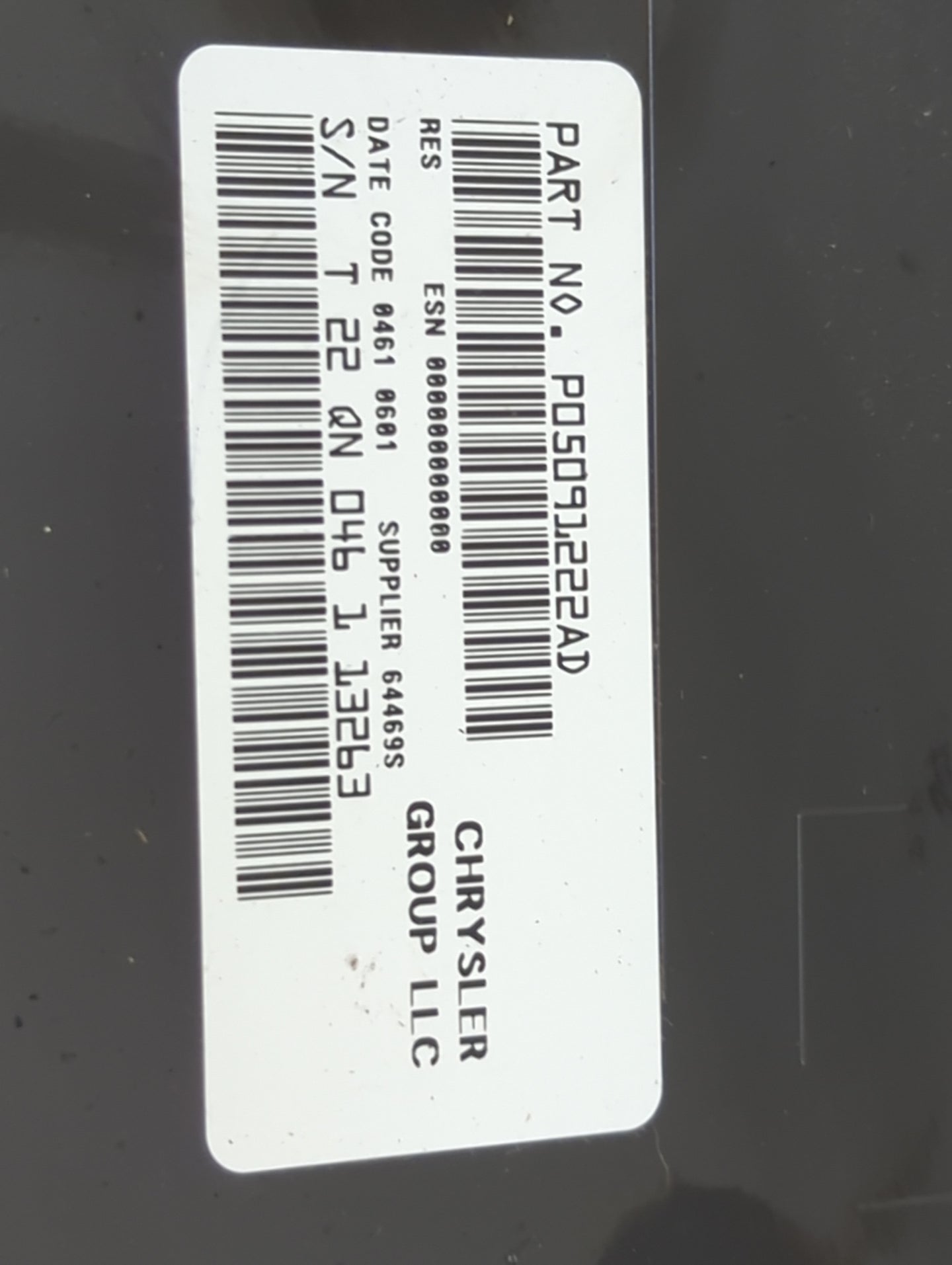 2011 Dodge Dakota Radio AM FM Cd Player Receiver Replacement P/N:P05091222AD SPNP05091222AD Fits Fits 2012 OEM Used Auto Par