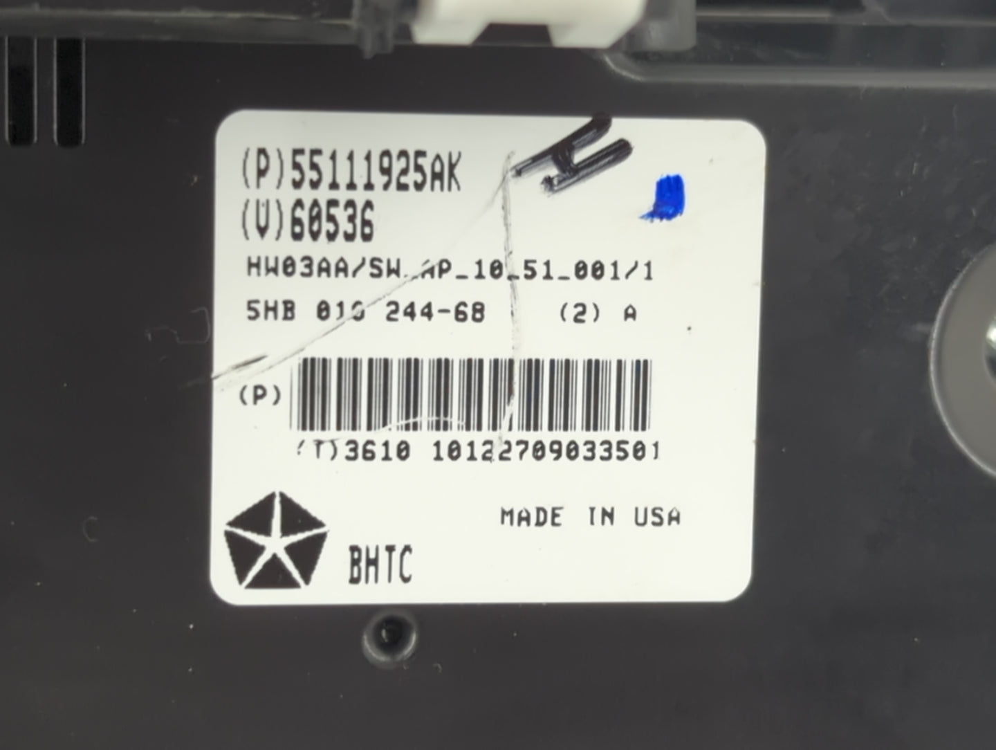 2011-2013 Dodge Durango Climate Control Module Temperature AC/Heater Replacement P/N:55111925AK Fits Fits 2011 2012 2013 OEM
