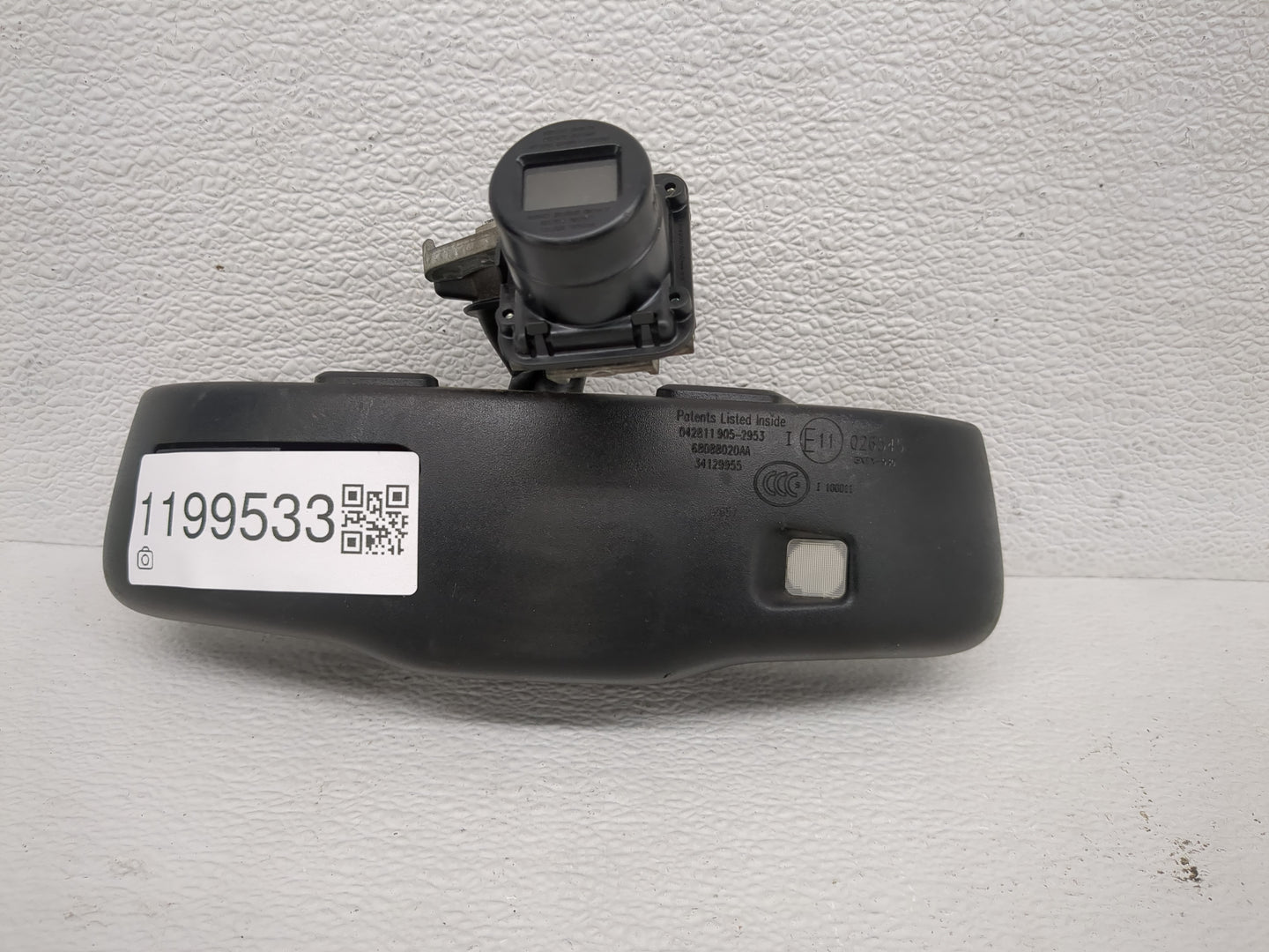 2011-2013 Dodge Durango Interior Rear View Mirror Replacement OEM P/N:E1102651 Fits Fits 2011 2012 2013 OEM Used Auto Parts 