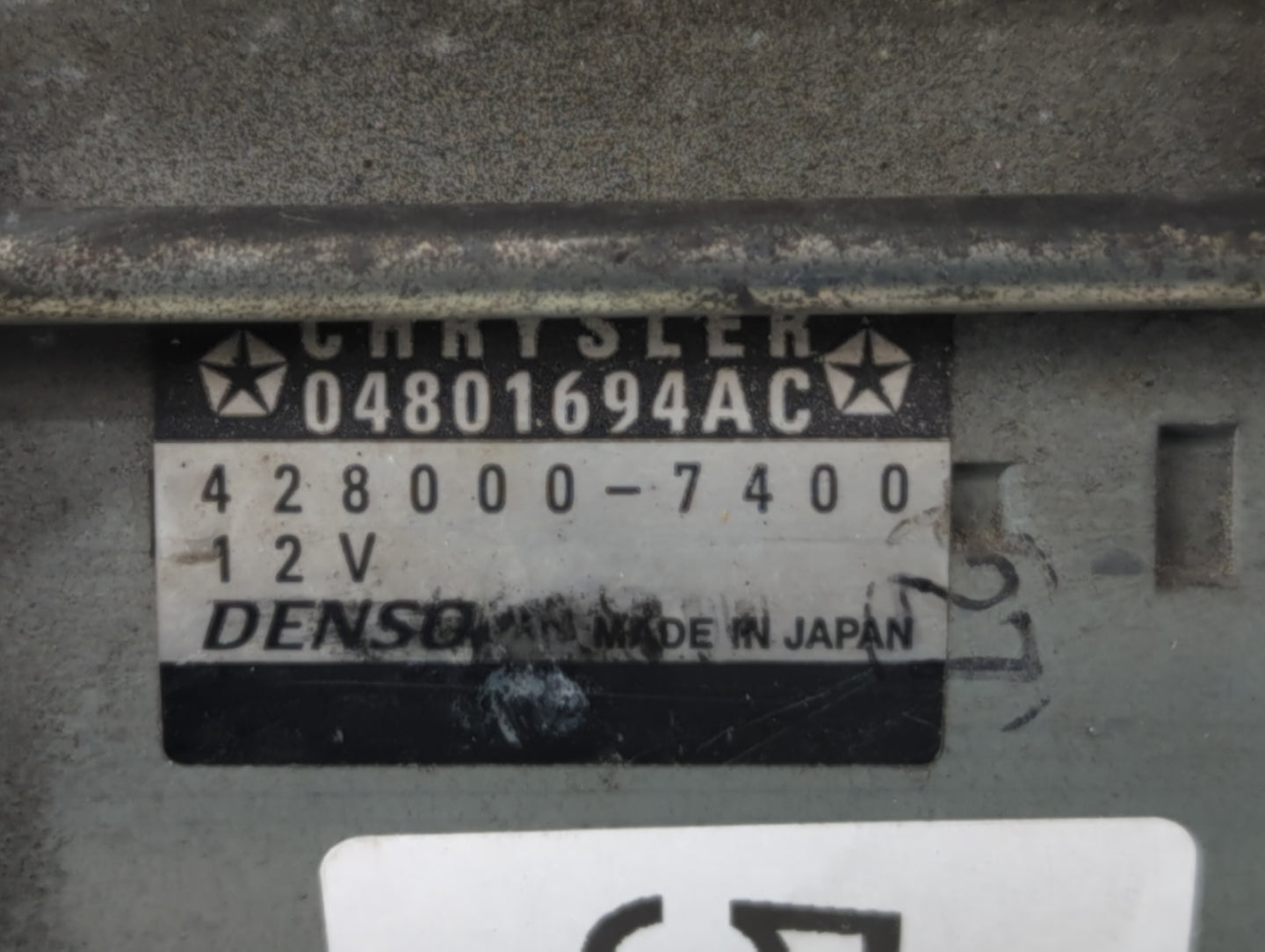 2011-2015 Dodge Durango Car Starter Motor Solenoid OEM P/N:428000-7400 0480169AC Fits Fits 2011 2012 2013 2014 2015 2016 OEM