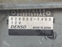 2011-2015 Dodge Durango Car Starter Motor Solenoid OEM P/N:428000-7400 Fits Fits 2011 2012 2013 2014 2015 2016 OEM Used Auto