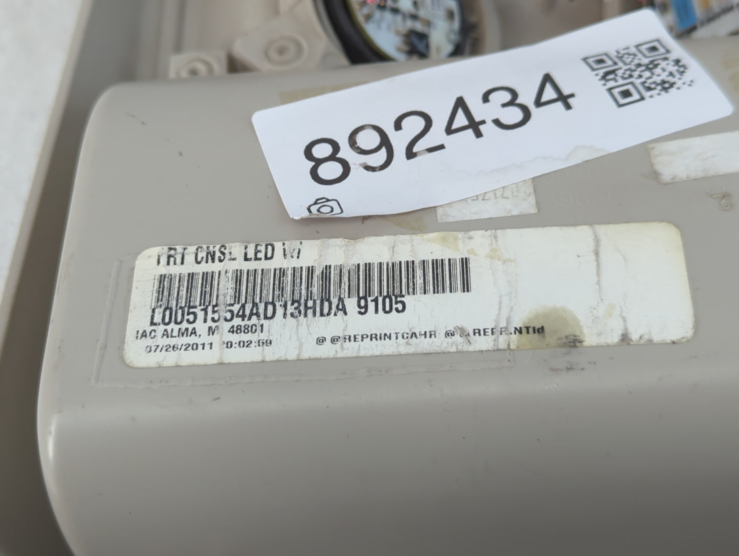 2011 Dodge Grand Caravan Overhead Roof Console - Oemusedautoparts1.com