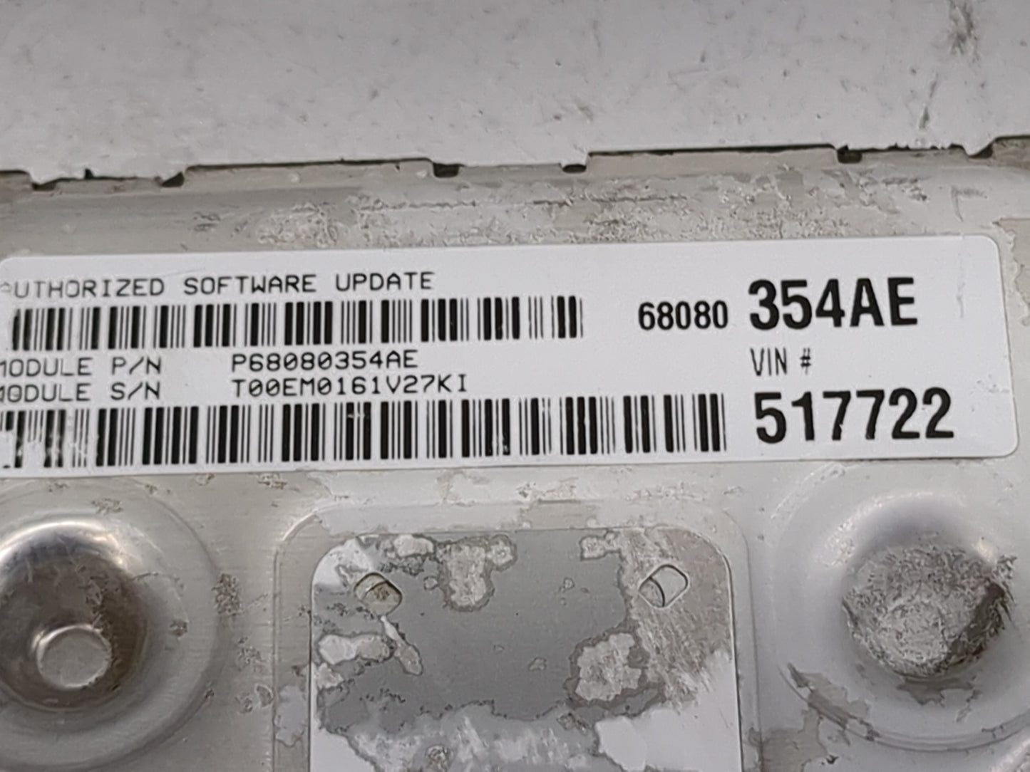 2011-2012 Dodge Journey PCM Engine Control Computer ECU ECM PCU OEM P/N:P05150618AB P68080354AE Fits Fits 2011 2012 OEM Used