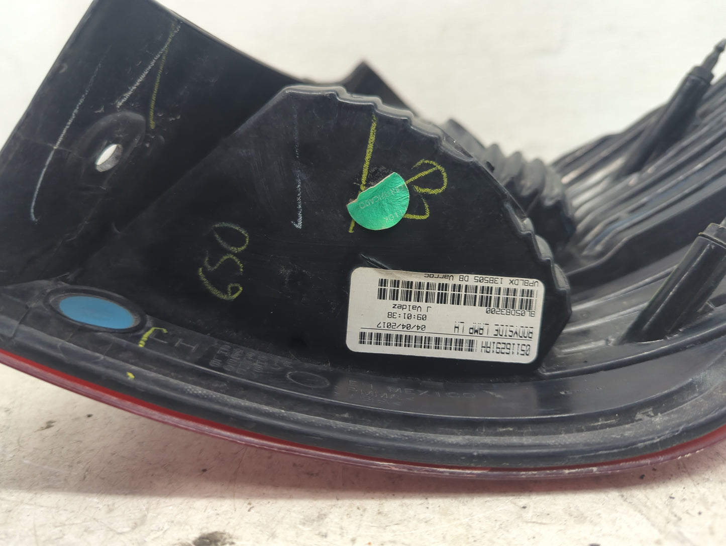 2011 Dodge Journey Tail Light Assembly Driver Left OEM P/N:05116291AH 13B505 Fits OEM Used Auto Parts - Oemusedautoparts1.co