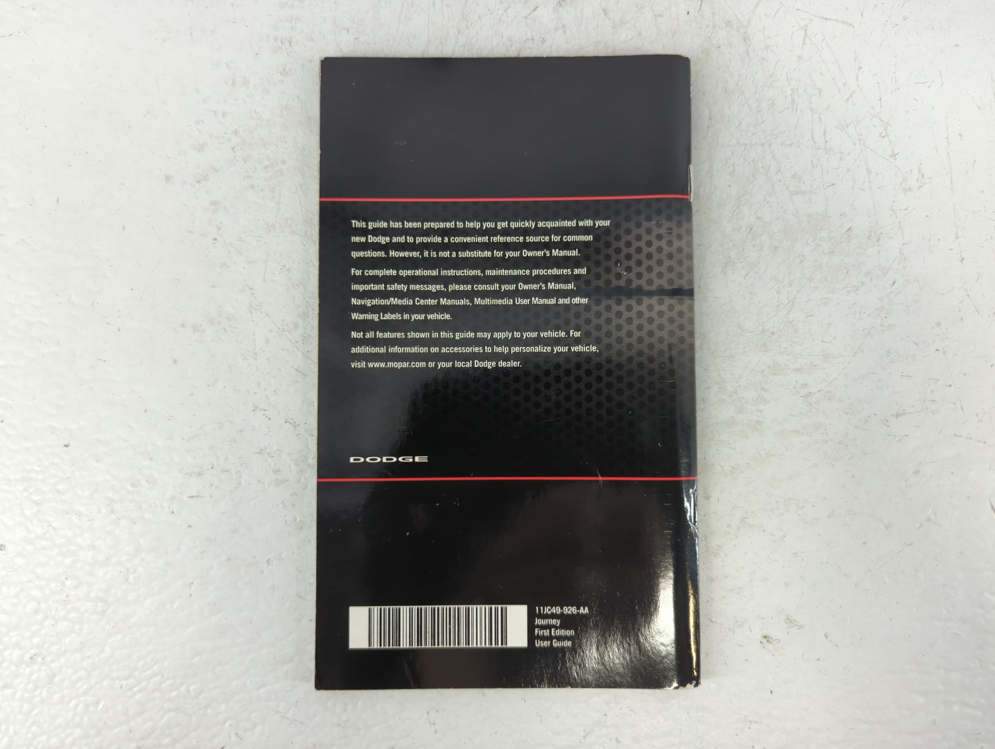 2011 Dodge Journey Owners Manual Book Guide P/N:11JC49-926-AA OEM Used Auto Parts - Oemusedautoparts1.com