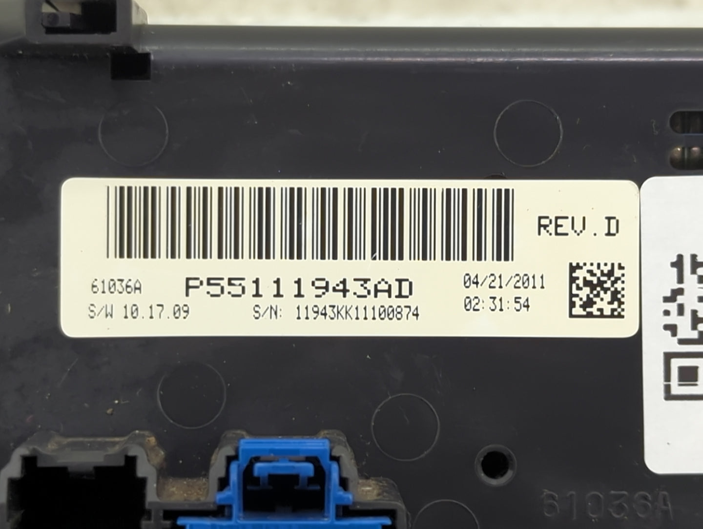 2010-2011 Dodge Nitro Climate Control Module Temperature AC/Heater Replacement P/N:P55111943AD P55111943AE Fits OEM Used Aut