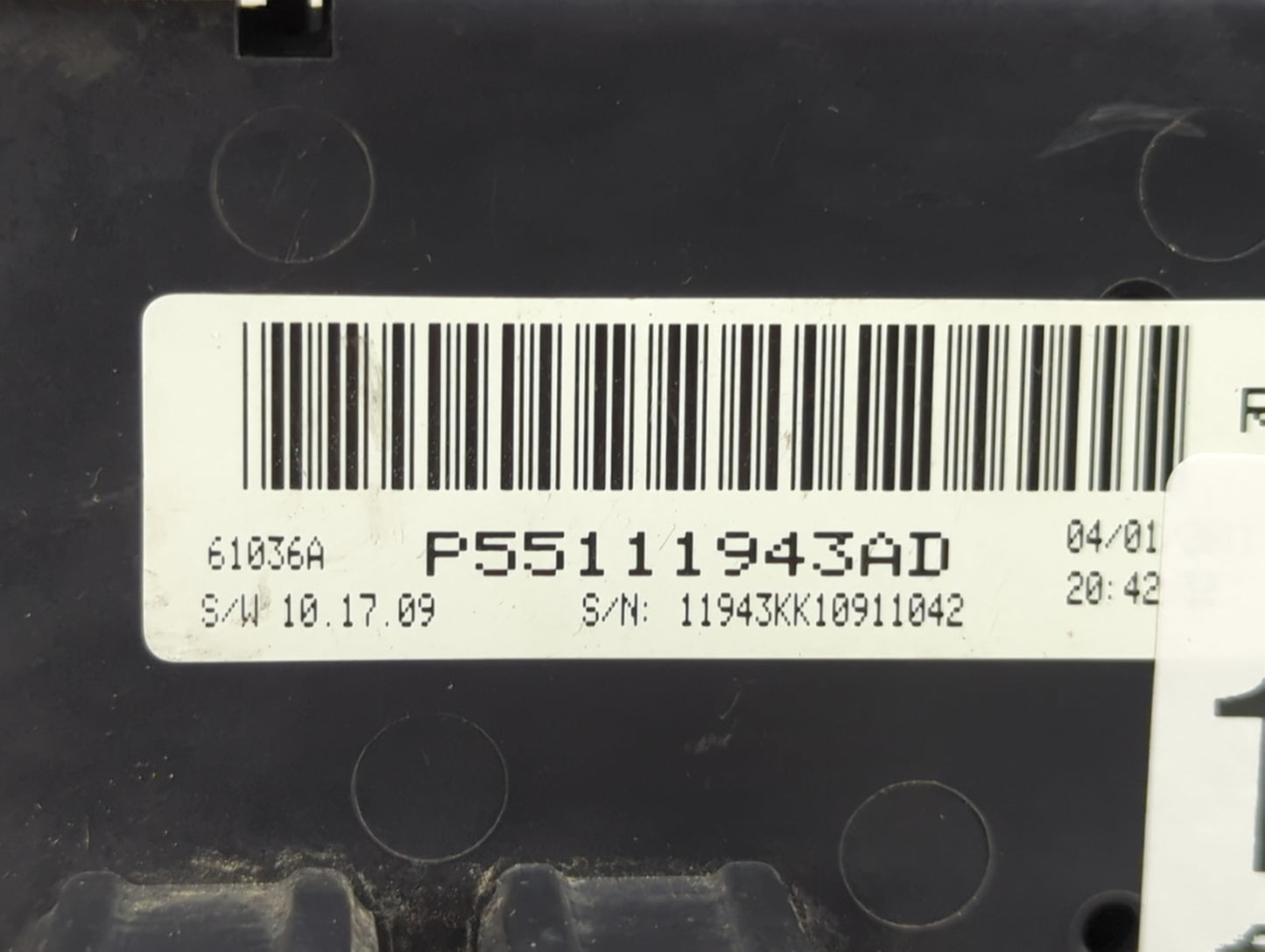 2011 Dodge Nitro Climate Control Module Temperature AC/Heater Replacement P/N:P55111943AD Fits OEM Used Auto Parts - Oemused