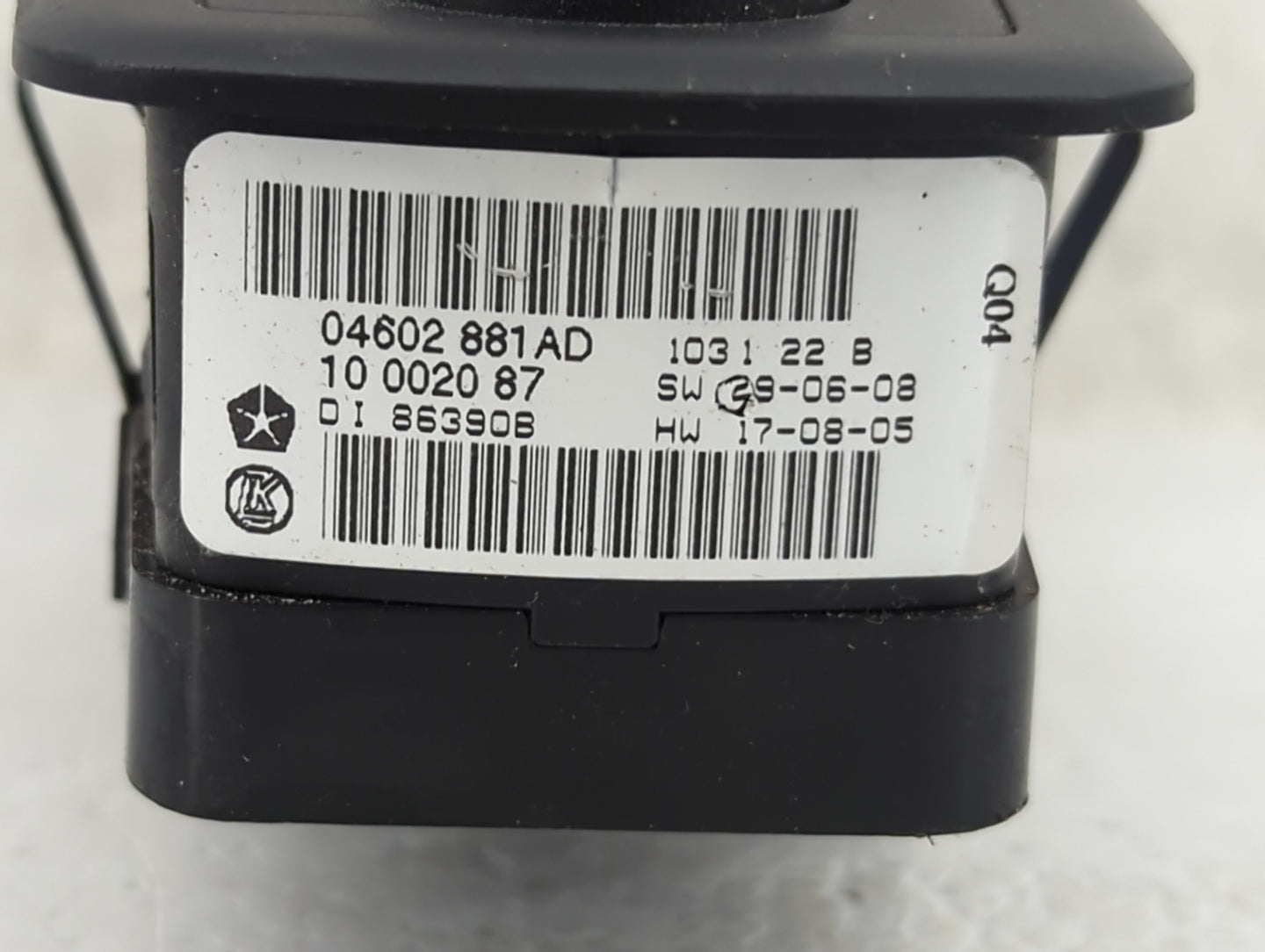 2011 Dodge Ram 1500 Master Power Window Switch Replacement Driver Side Left P/N:04602 881AD Fits OEM Used Auto Parts - Oemus