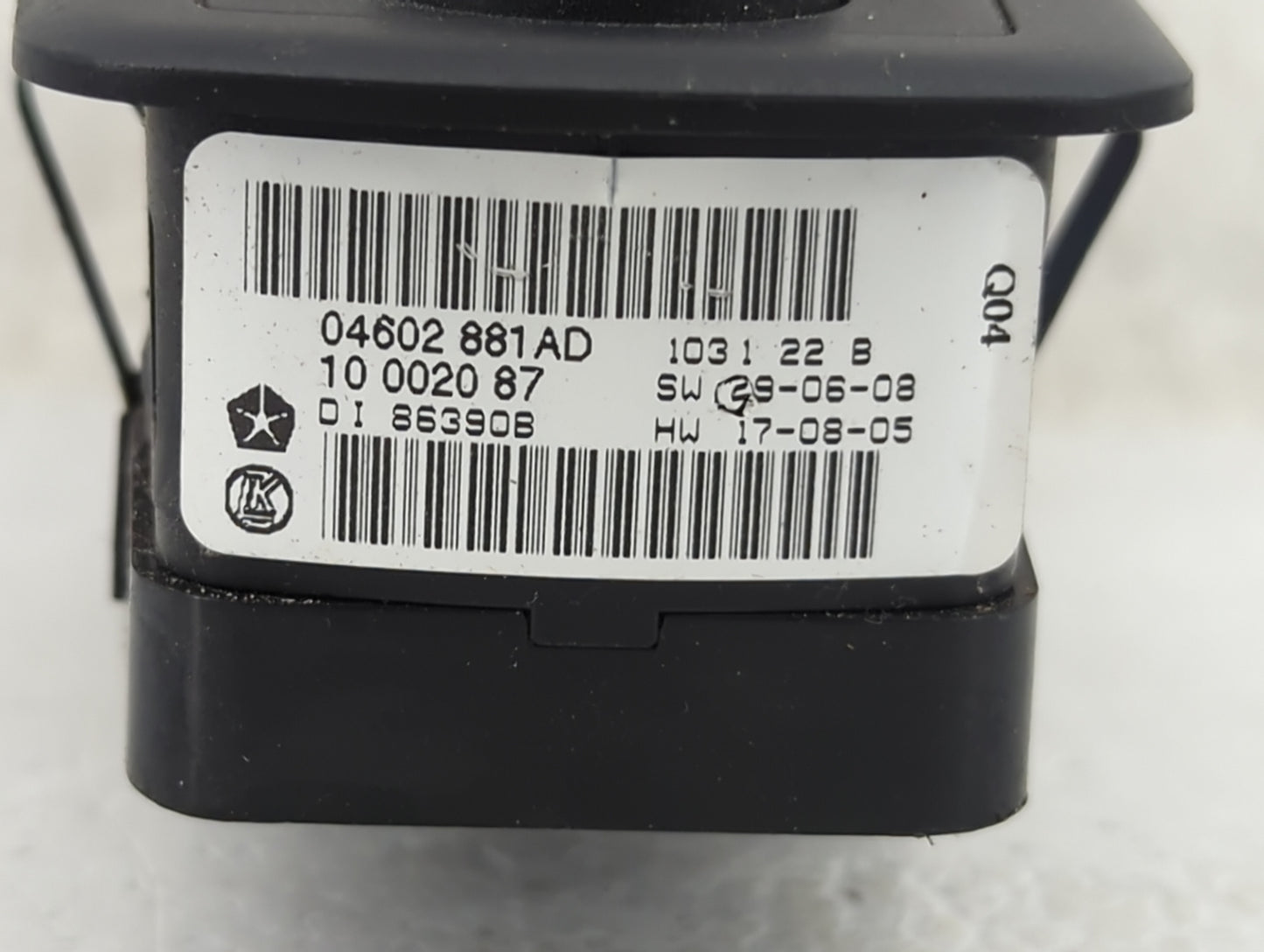 2011 Dodge Ram 1500 Master Power Window Switch Replacement Driver Side Left P/N:04602 881AD Fits OEM Used Auto Parts - Oemus