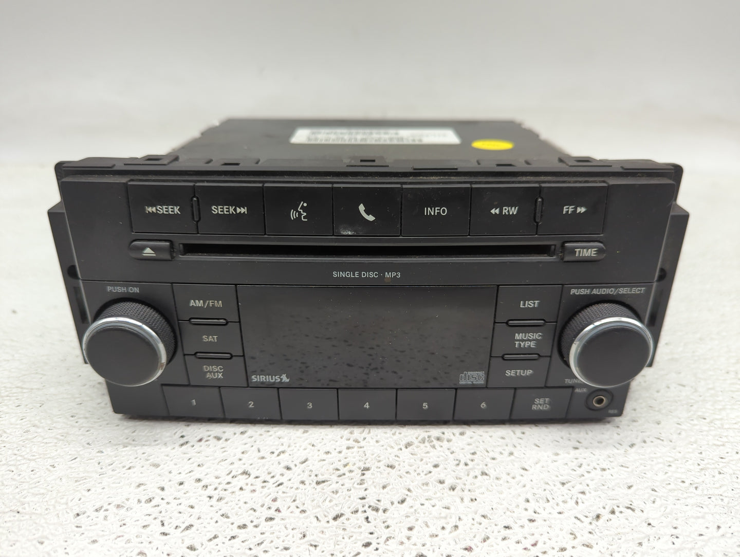 2009-2010 Dodge Ram 1500 Radio AM FM Cd Player Receiver Replacement P/N:P05091228AC Fits Fits 2008 2009 2010 2011 OEM Used A