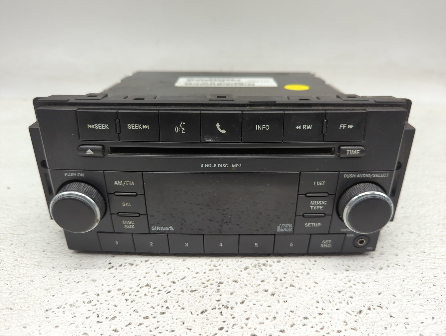 2009-2010 Dodge Ram 1500 Radio AM FM Cd Player Receiver Replacement P/N:P05091228AC Fits Fits 2008 2009 2010 2011 OEM Used A