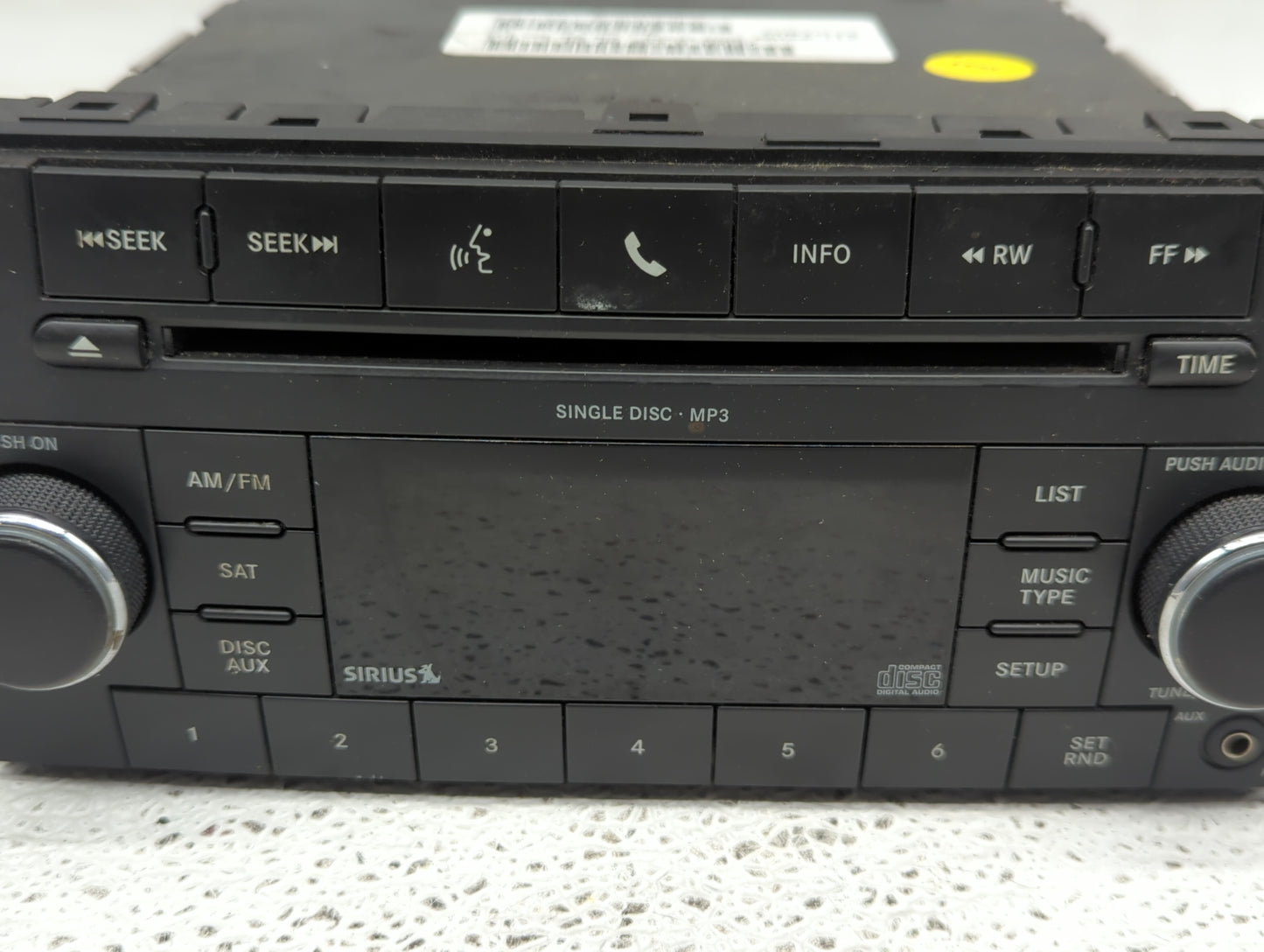 2009-2010 Dodge Ram 1500 Radio AM FM Cd Player Receiver Replacement P/N:P05091228AC Fits Fits 2008 2009 2010 2011 OEM Used A