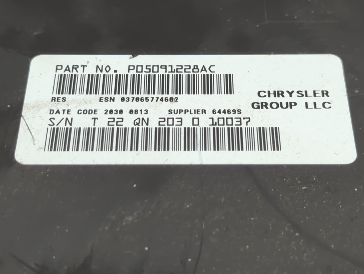 2009-2010 Dodge Ram 1500 Radio AM FM Cd Player Receiver Replacement P/N:P05091228AC Fits Fits 2008 2009 2010 2011 OEM Used A