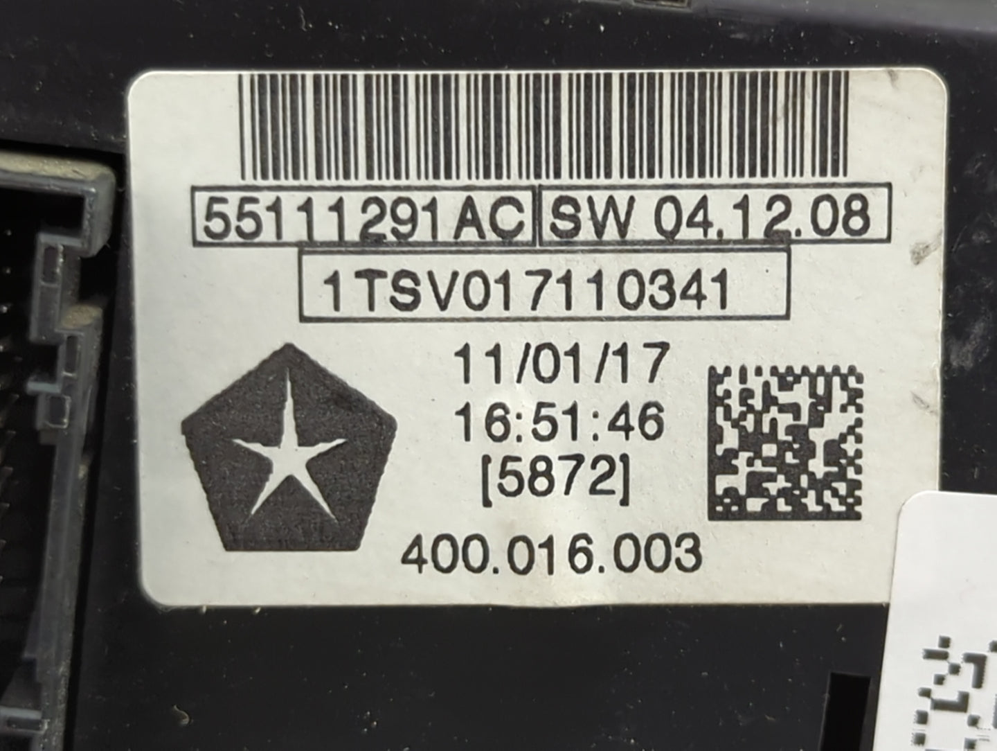 2011 Dodge Ram 1500 Climate Control Module Temperature AC/Heater Replacement P/N:55111291AC Fits Fits 2010 2012 OEM Used Aut