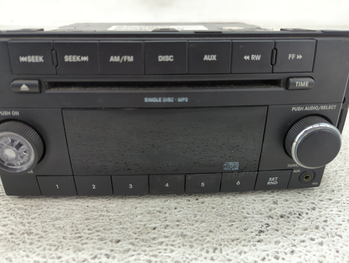 2009-2010 Dodge Ram 1500 Radio AM FM Cd Player Receiver Replacement P/N:P05091224AD Fits Fits 2008 2009 2010 2011 OEM Used A