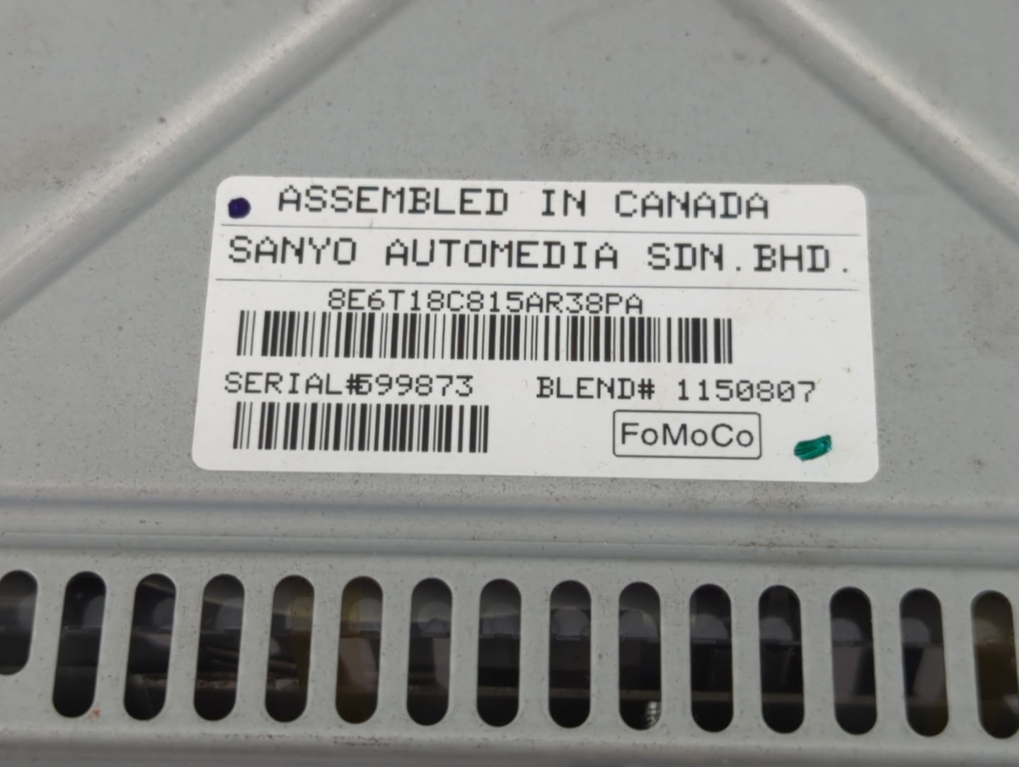 2011 Ford E-300 Econoline Radio AM FM Cd Player Receiver Replacement P/N:8E6T 18C815 AR Fits Fits 2010 OEM Used Auto Parts -
